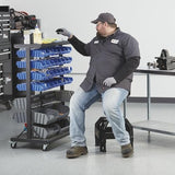 Northern Tool XL Series Oversized Adjustable Swivel Shop Stool with Backrest - Steel, 400-Lb. Capacity, 27 1/2 to 32in. Seat Height Northern Tool + Equipment