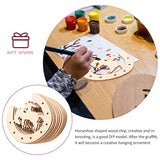 Wood Horseshoe Cutouts 48pcs Wood Discs Slices Horseshoe Shape Unfinished Wooden Cutouts for Christmas Craft DIY Home Decoration Wood Horseshoe EXCEART