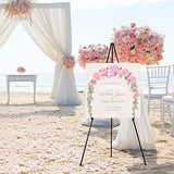 REALWAY 63" Folding Easel Stand for Display,Adjustable Floor Poster Easel for Arts,Pictures,Paintings,Telescoping Black Metal Easel Fit for Signs at REALWAY