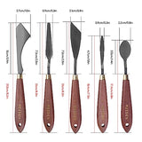 MEEDEN 5 Pieces Painting Knife Set Versatile Stainless Steel Spatula Palette Knife Oil Painting Accessories Mixing Scraper for Oil, Paint Color MEEDEN
