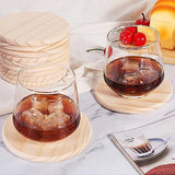 12 Pack Unfinished Wood Coasters, GOH DODD 5 Inch Wooden Coasters Crafts Blanks for DIY Drawing Painting Laser Engraving Wood Burning, Round GOH DODD