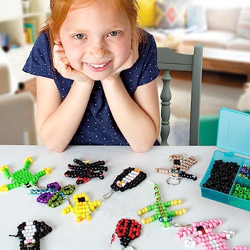 Happy makers Bead Pets, Pony Beads Kit Multicolor Pony Beads Animals  Keychain Making Kit with Instruction, Keyring & Key Clasp, Ultimate Bead  Pets