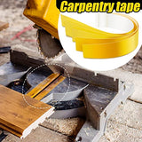 Zero Gap Woodworking Tape for More Accurate Cuts On Miter Saw Table Saw PVC Self Adhesive Strips for Positioning Wood Cutting, 2 x 14 Inch, Yellow Fabbay