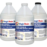 Deep Pour Epoxy Resin for River Table | 3 Gallon (11.4 L) | 2'' Deep Pour & Casting Epoxy Resin Kit | Low Odor | for River Tables, Deep Pour, Magic Resin
