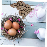 Yardenfun 2 Pcs Rabbit Pendant Unique Carrot Adornment Unfinished Bunny Cutouts Home Accessories Easter Wood Shapes Wood Clothes Rack Simulation Yardenfun