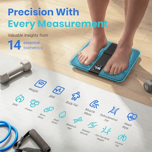 Etekcity FSA HSA Store Eligible Smart Scale for Body Weight Fat, Digital Bathroom Weighing Machine for Accurate BMI Muscle Mass Composition, Home Use