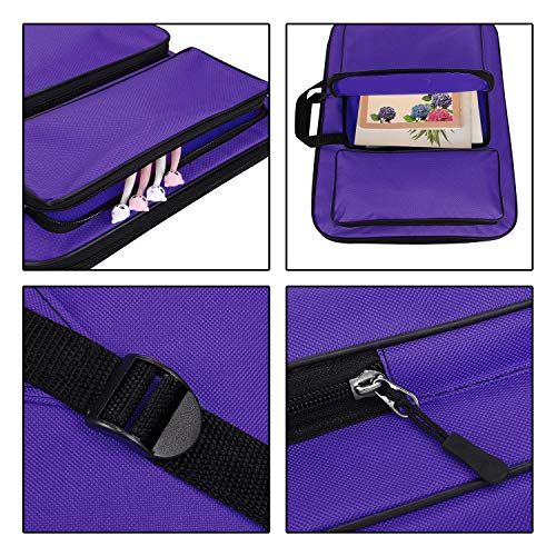 ITODA A3 Art Portfolio Carry Case Bag Drawboard Tote Handheld Storage Portable Shoulder Lightweight Box for 8k Sketch Pad Artist Drawing Painting - WoodArtSupply