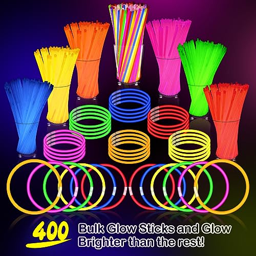 LED Bracelets Set, 36 Pack 6 Color Glow Stick Bracelets Glow in The Dark Party Supplies Favors Glow Accessory for Neon Party, Fun Gift, Goody Bag