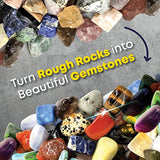 Dan&Darci Rock Tumbler Grit Refill Kit - 3.5 Pounds Grits Media + Poly Plastic Pellets - Rocks Polishing Refills for Any Brand Rock Tumblers - Rock Dan&Darci