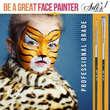 Face Paint Kit for Kids - 58 pcs. Set with Water Based - Quick Dry - Non-Toxic Sensitive Skin Paints - Glitters - Sponge Applicators - Professional ADIS&GUYS ART SUPPLY