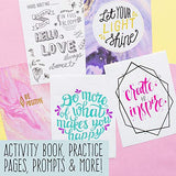 STMT DIY Make Your Mark Hand Lettering Set, Step-by-Step Beginner Modern Calligraphy Hardcover Workbook, Includes Practice Sheets, Stencils, Flexible STMT