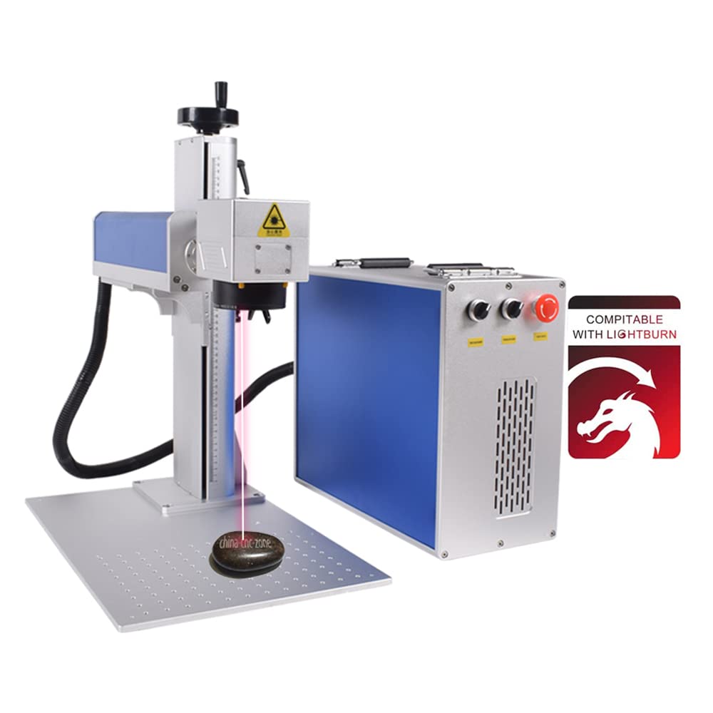 US Stock Ovsuqu Galvo Laser JPT M7 MOPA 100W Fiber Laser Machine 300x300mm Working Lens Fiber Laser Engraver Cutter on Metal+80D Rotary axis Ovsuqu