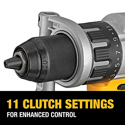 DEWALT 20V MAX XR Hammer Drill/Driver Combination Kit with Power Detect Tool Technology, 1/2 Inch, Battery and Charger Included (DCD998W1)