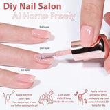 SHOYUM Jelly Pink Gel Nail Polish Set of 10 Colors Nude Gel Polish Kit UV LED Soak Off Nail Polish Gel Home DIY Manicure Nail Art Salon Varnish SHOYUM