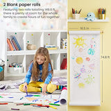 Arteza Kids Drawing Paper Roll Refill, 2-Pack, 16.5 Inches x 74.8 Feet, White 47-lb Roll Dispenser Paper, Art Supplies for The Classroom, Learning ARTEZA