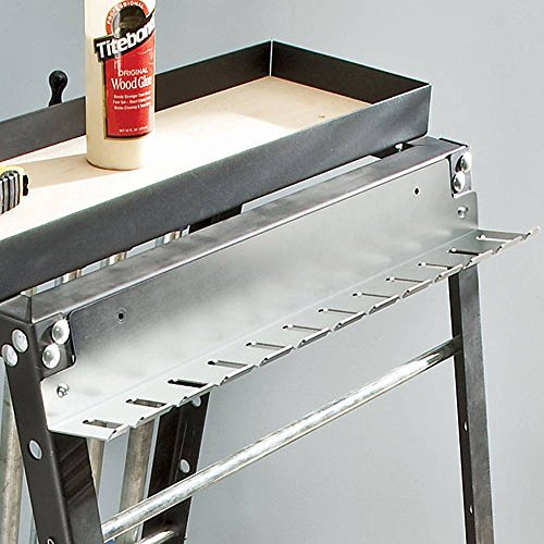 Rockler 24” Parallel Clamp Rack - Helps to Store Heavy Duty Clamps – Durable Galvanized Steel Parallel Clamps – Rack Stores Clamps up to 24” Wide -