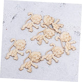 COHEALI 40 Pcs Wood Letters Crafts Wooden Ornaments Unfinished Xmas Table Centerpieces Unfinished Wood Monkey Cutout Shapes Table Top Decor DIY COHEALI