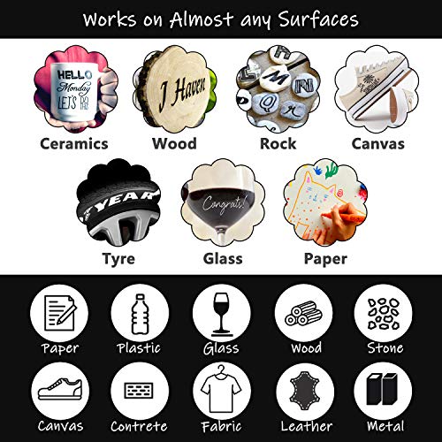 Yellow Marker Paint Pens - 6 Pack Acrylic Yellow Permanent Marker, 0.7mm Extra Fine Tip Paint Pen for Art Projects, Drawing, Rock Painting, Ceramic, TFIVE