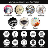 Yellow Marker Paint Pens - 6 Pack Acrylic Yellow Permanent Marker, 0.7mm Extra Fine Tip Paint Pen for Art Projects, Drawing, Rock Painting, Ceramic, TFIVE