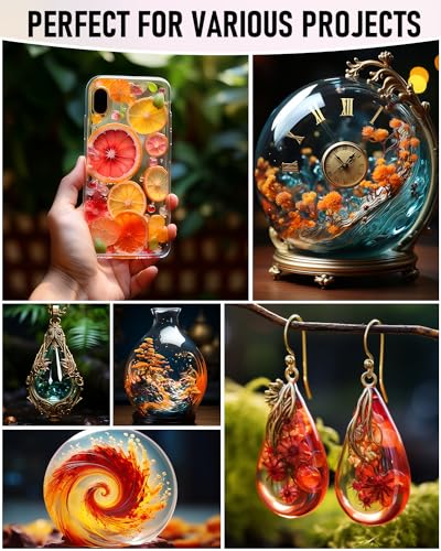 Smallbudi Epoxy Resin Kit 1 Gallon - Crystal Clear Epoxy Resin Not Yellowing & Bubbles Free Non-Toxic Resin Supplies for Casting Coating Art DIY Smallbudi