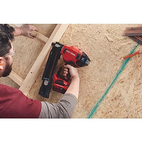 CRAFTSMAN V20 Cordless Framing Nailer, Nail Gun, 21 Degree, up to 3-1/4 inch Nails, Bare Tool Only (CMCN621PLB) - WoodArtSupply