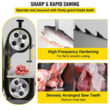 VEVOR Band Saw Blade, 65x0.6x0.02 inch, 5 PCS/Pack Meat Bandsaw Blades for Replacement, 65Mn Carbon Steel Blade, 3 TPI Meat Cutting Blade Wrapped by VEVOR