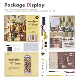 Rolife DIY Book Nook Kit 3D Wooden Puzzle, Bookshelf Indert Decor with LED DIY Bookend Diorama Dollhouse Kit Crafts Hobbies Gifts for Adults/Teens Rolife