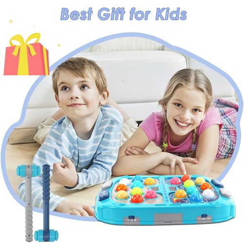 Whack Mole Game for Toddlers, Toys for 3+ Year Old Boys, Interactive Pounding Toy for Kids, 9 Speeds for Beginners/The Skilled/Experts to Challenge, Pafolo