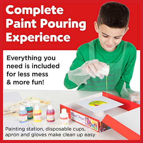 Faber-Castell Do Art Paint Pour Studio - No Mix Acrylic Paint Pouring Set for Kids - Makes 6 Fluid Art Projects, Multi (FC14342) - WoodArtSupply