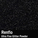 Renfio Ultra Fine Glitter Powder Metallic Resin Glitter 1.75 Oz (50g) PET Flakes Crafts Sequins 1/128" 0.008" 0.2mm Epoxy Chips Flakes for Tumblers Renfio