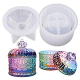 Vintage Jar Resin Mold with Lid Silicone Storage Box Mould for Epoxy Casting DIY Resin Crafts Kits Rustic Bottle Display Jewelry Trinket Container Wehous