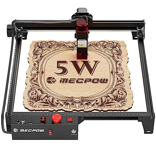 Mecpow X3 Laser Engraver, 60W Laser Cutter, 5W Output Laser Engraving Cutting Machine, Laser Engraver for Wood and Metal, Engraving Machine with - WoodArtSupply