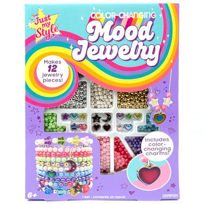 Just My Style Color-Changing Mood Jewelry Making Kit, Bracelet & Necklace Making Kit, Arts & Crafts Kit for Girls & Boys Ages 6-10