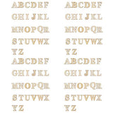 CM 104 PCS Wooden Alphabet Letters Unfinished Wood Sticker for DIY Craft, 26 Letters from A to Z, 4 Sets CM