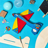 Gejoy 8 Packs Wooden Model Airplane Wood Planes DIY Balsa Wood Airplane Kits Handicraft Toy Plane for Birthday Carnival Party Gejoy