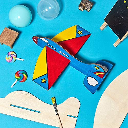 Gejoy 8 Packs Wooden Model Airplane Wood Planes DIY Balsa Wood Airplane Kits Handicraft Toy Plane for Birthday Carnival Party - WoodArtSupply