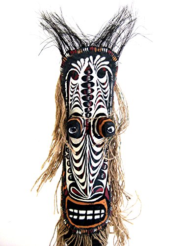 OMA Good Luck Tiki God Wood Carved African Statue Masai Figures Polynesian, Large Size Brand - WoodArtSupply