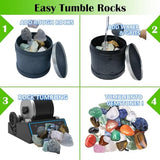 8 LBS Large Weight Rock Tumbler Grit Kit and Ceramic Tumbling Filler Media -Coarse/Medium Grit/Pre-Polished/Final Polish, Works with Any Rock SACKORANGE