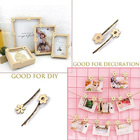 UR URLIFEHALL 100 Pcs Plum Bossom Wood Cutouts Ornaments Unfinished Laser Cut Flower Wooden Paint Crafts for Scrapbooking Crafts Homemade Gifts UR URLIFEHALL