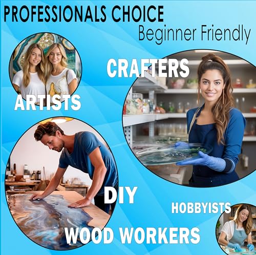 Epoxy Resin Art Resin Crystal Clear Formula- The Artist's Resin for Coating, Casting, Resin Art, Geodes, Tabletop, Bar Top, Live Edge Tables, River NAKED FUSION