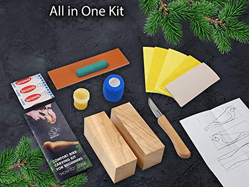 BeaverCraft Wood Carving Kit Comfort Bird DIY Kits for Adults & Teens Whittling Knife Kit for Beginners Kids Hobbies Adult Craft Kits - Wood Carving BeaverCraft