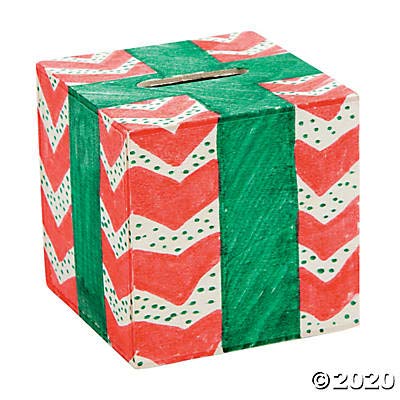 DIY Unfinished Wood Block Bank - Makes 12 - Crafts for Kids and Fun Home Activities Fun Express