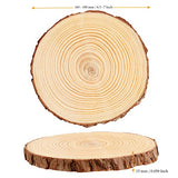 MUKCHAP 10 Pcs 6.3-7 Inch Natural Pine Wood Slices, 0.6 Inch Thick Unfinished Wood Discs for Festival Ornaments, Wedding Decoration, DIY Craft MUKCHAP