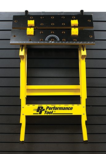 Performance Tool W54025 Portable Multipurpose Workbench and Vise (200 lbs Capacity) , Yellow Performance Tool
