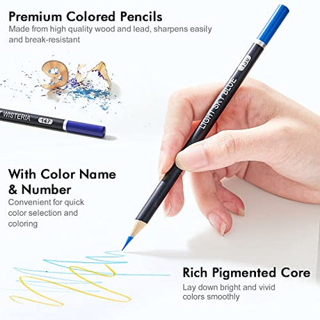 80 Colored Pencils, Shuttle Art Soft Core Coloring Pencils with Coloring Book, Sketch Pad and Sharpener, Premium Color Pencils for Adult Coloring, Shuttle Art