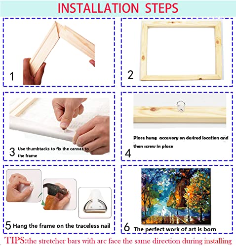 Cyauatt 2 Pack 12"x16"Canvas Wood Stretcher Bars, DIY Wood Canvas Frames Kit, Wooden Art Frames, Wood Stretching Bars for Gallery Wrap Oil Painting Cyauatt