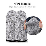 Finger Cots Cut Resistant Protector - 20 Pcs Finger Covers for Cuts, Gloves Life Extender, Cut Resistant Finger Protectors for Kitchen, Work, Elfzone