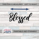 Blessed Wood Cutouts for crafts, Laser Cut Wood Shapes 5mm thick Baltic Birch Wood, Multiple Sizes Available Elliefont Styles