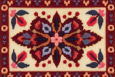 Latch Hook Rug Kits for Adults, Crochet Sewing Kit Classic Latch Hook 3D Craft Kit for Home Decor Festival Gift 23.6"X15.8"(Flower-B) YAKOLECI