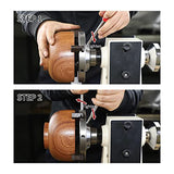 DEEFIINE 6 Inch Wood Lathe Chuck Set 1" x 8 tpi, Self Centering 4 Jaw Wood Turning Chuck DEEFIINE